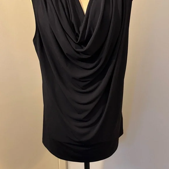 Jones New York Black Drape Neck Blouse - Picture 5 of 5